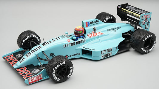 MARCH 881 N.15 ENGLAND GP 1988 MAURICIO GUGELMIN RAIN TYRES W/DRIVER 1:18 - Tecnomodel - TMD18424D