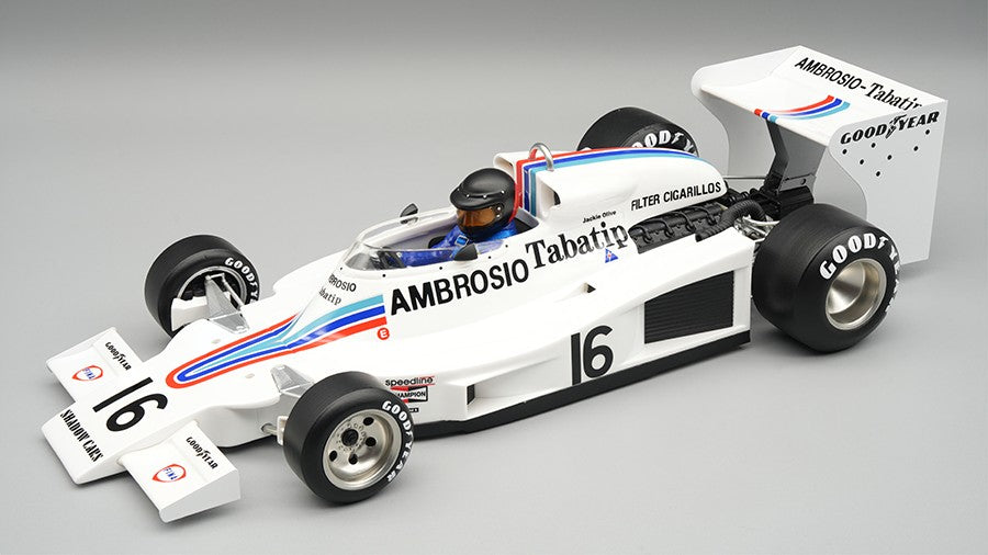 SHADOW DN8 1977 N.16 SWEDEN GP JACKIE OLIVER W/DRIVER 1:18 - Tecnomodel - TMD18436A