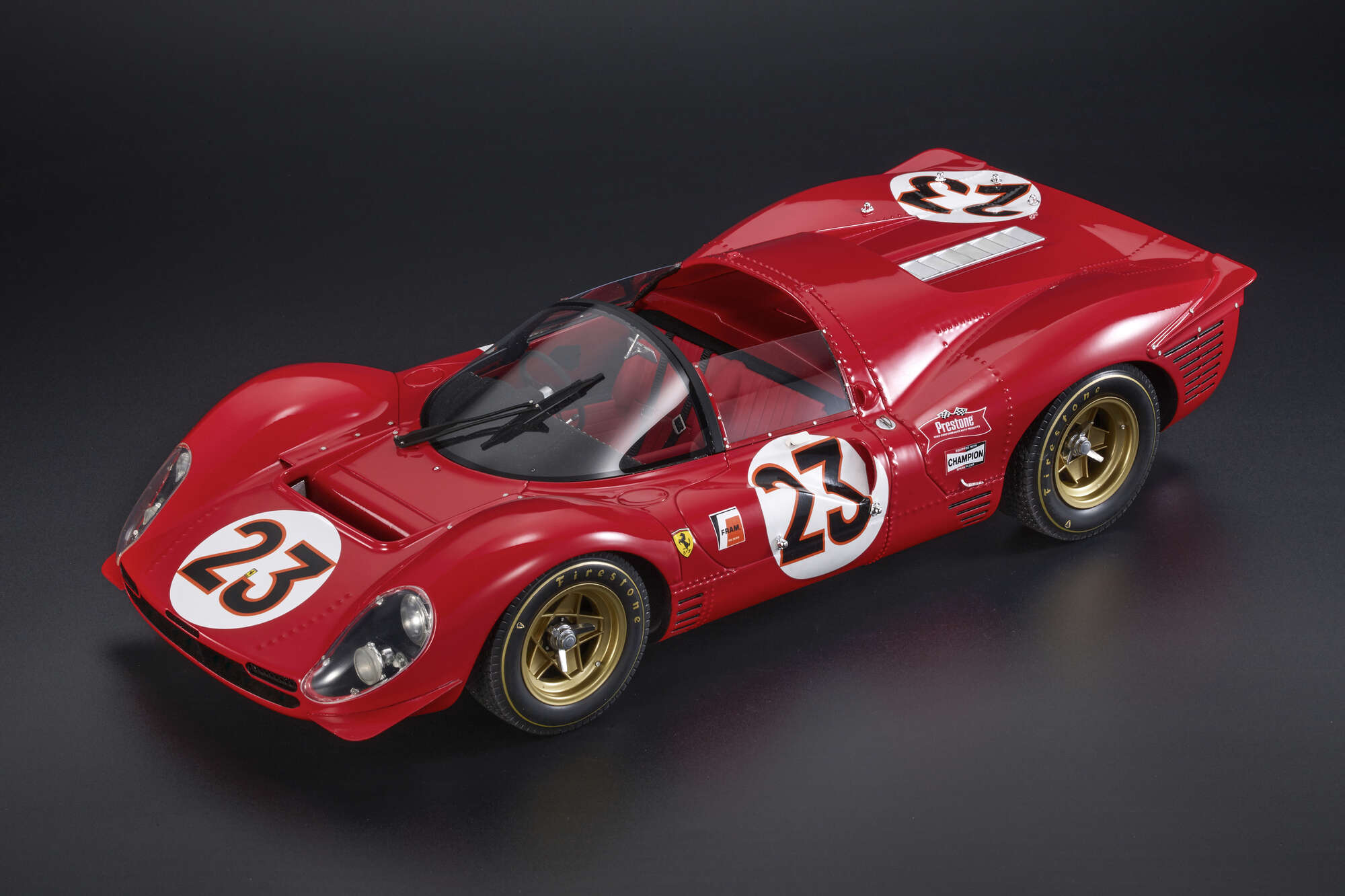 Ferrari 330 P4 Spider n°23 (1967) 1:12 - Winner 24H Daytona - L. Bandini /  C.Amon - TMR1257A - Top Marques