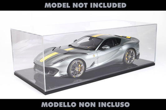 VETRINA CON BASE IN PLEXIGLASS NERO LUCIDO 1:12 - BBR Models - VET12PX