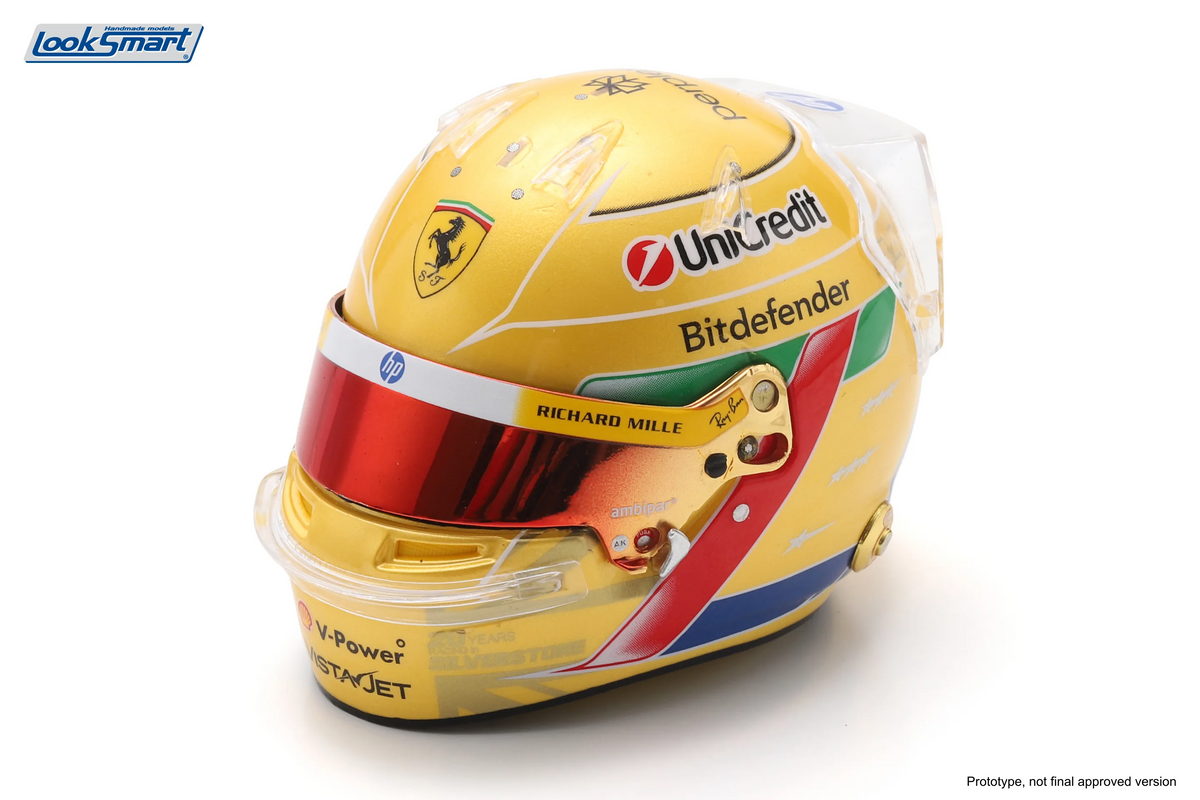 Lewis Hamilton Silverstone GP 2026 Helmet 1:5 - Helmet Ferrari - LSHEL037 - Looksmart