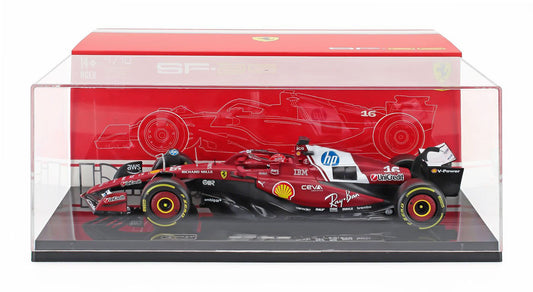 Ferrari - SF-25 n.16 (2025) 1:18 - Charles Leclerc - Season 2025 - W/ Driver - With showcase - BBurago