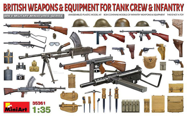 BRITISH WEAPONS & EQUIP.FOR TANK CREW & INFANTRY KIT 1:35