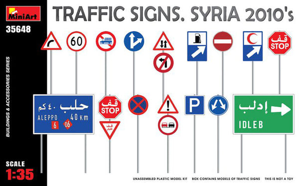 TRAFFIC SIGNS SYRIA 2010s KIT 1:35