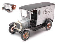 FORD MODEL T PADDY WAGON 1925 SILVER W/FORD LOGO 1:24