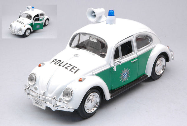 VW BEETLE POLIZEI WHITE/GREEN 1:24