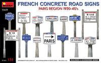 FRENCH CONCRETE ROAD SIGNS 1930-40s PARIS REGION KIT 1:35