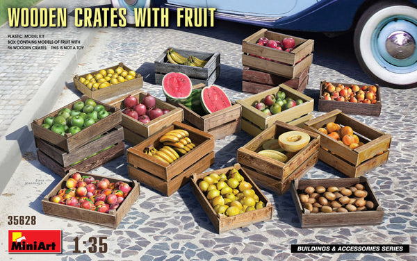 WOODEN CRATES WITH FRUITS KIT 1:35