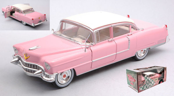 CADILLAC FLEETWOOD SERIE 60 1955 PINK WITH WHITE ROOF 1:24