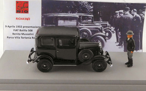 FIAT 508 BALILLA PRESENTAZIONE VILLA TORLONIA - BENITO MUSSOLINI 1:43