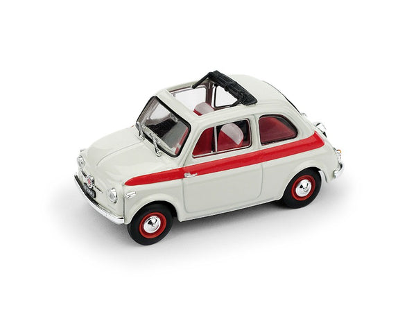 FIAT 500 1959 TETTO APRIBILE SPORT 2a SERIE APERTA BIANCO/ROSSO 1:43