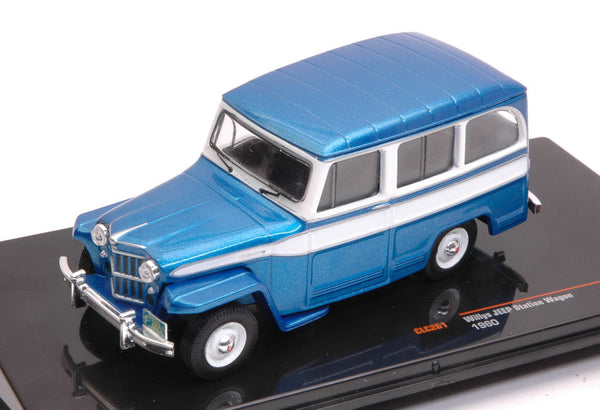 JEEP WILLYS STATION WAGON 1960 MET.BLUE/WHITE 1:43