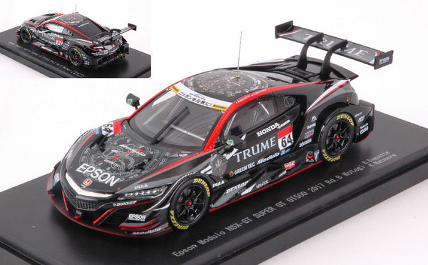 هوندا NSX -GT N.64 المركز العاشر MOTEGI SUPER GT500 2017 B.BAGUETTE-MATSUURA 1:43