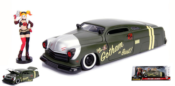 HARLEY QUINN W/1951 MERCURY MATT DARK GREEN 1:24