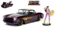 BATGIRL W/1957 CHEVY CORVETTE VIOLET/BRONZE 1:24