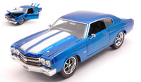 CHEVY CHEVELLE SS 1970 METALLIC BLUE W/WHITE STRIPES 1:24