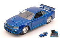 NISSAN SKYLINE GT-R (R-34) FAST & FURIOUS METALLIC BLUE 1:32