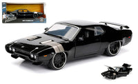 DOM S PLYMOUTH GTX FAST & FURIOUS 8 BLACK 1:24