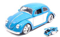 VW BEETLE 1959 BLUE/CREAM 1:24