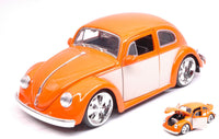 VW BEETLE 1959 ORANGE/CREAM 1:24