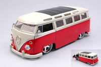 VW BUS 1962 RED/WHITE 1:24