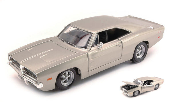 DODGE CHARGER R/T 1969 SILVER 1:25