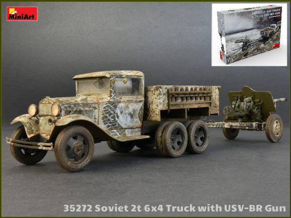 SOVIET 2t 6x4 TRUCK WITH 76 mm USV-BR GUN KIT 1:35