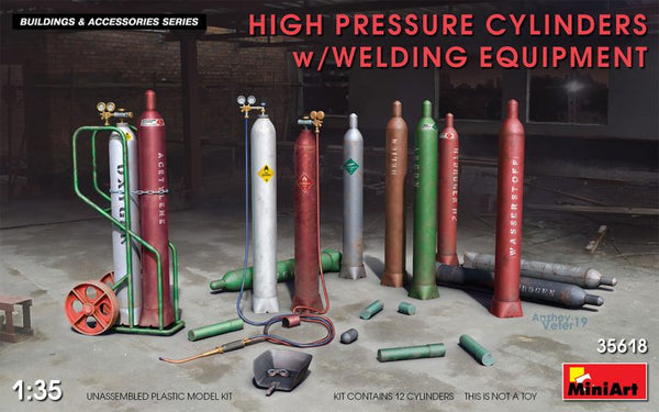 اسطوانات الضغط العالي مع مجموعة معدات اللحام 1:35