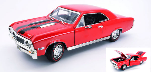 CHEVROLET CHEVELLE SS396 1967 RED/BLACK 1:18