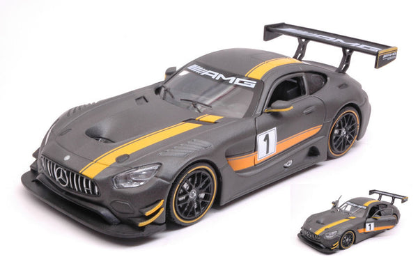 مرسيدس GT3 AMG 2016 نسخة السباق أسود/أصفر 1:24