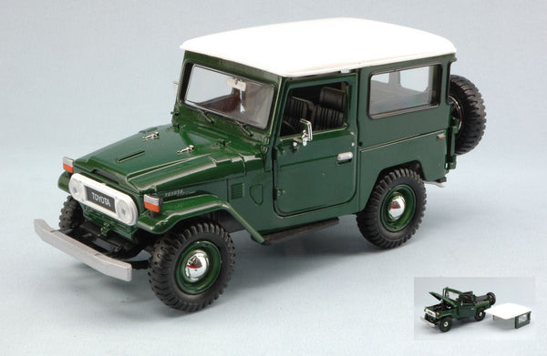 TOYOTA FJ40 HARD TOP 1960 GREEN W/WHITE ROOF 1:24