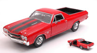 CHEVROLET EL CAMINO SS 396 1970 RED W/BLACK STRIPES 1:24