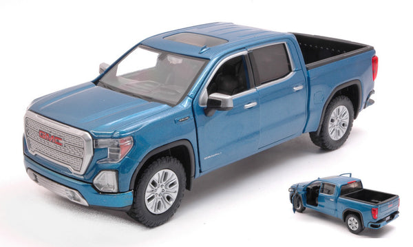 GMC SIERRA 1500 DENALI CREW CAB 2019 METALLIC BLUE 1:27