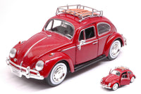 VW BEETLE W/LUGGAGE RED 1:24