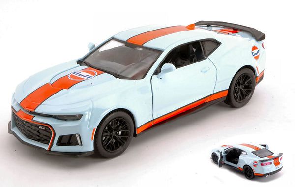 CHEVY CAMARO XL1 2017 "GULF" LIGHT BLUE/ORANGE 1:24