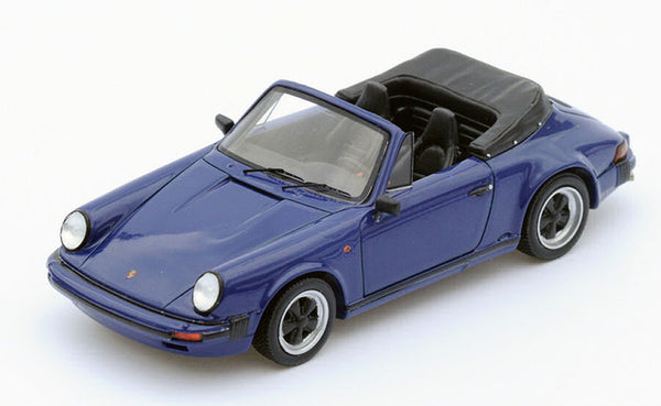 PORSCHE 911 3.2 CABRIOLET 1989 BLUE 1:43