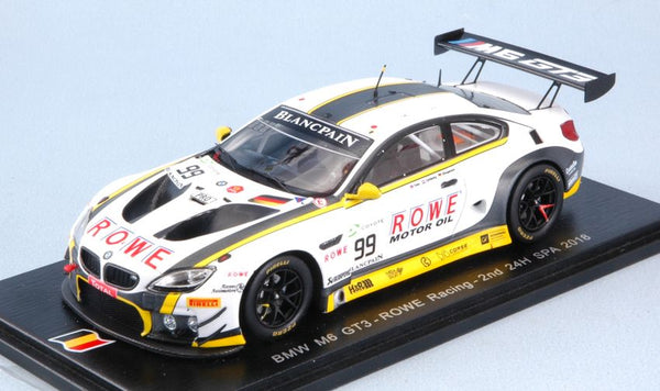 BMW M6 GT3 N.99 2nd 24 H SPA 2018 A.SIMS-J.KINGMANN-N.CATSBURG 1:43