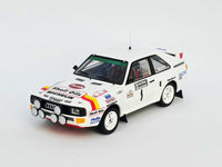 AUDI SPORT QUATTRO N.1 1st NATIONAL BREAKD.RALLY 1986 MIKKOLA-HERTZ 1:43