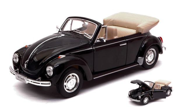 VW BEETLE CABRIO 1960 BLACK 1:24