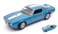 PONTIAC FIREBIRD TRANS AM 1972 BLUE W/WHITE STRIPE 1:24-27