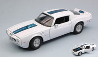 PONTIAC FIREBIRD TRANS AM 1972 WHITE W/BLUE STRIPE 1:24-27