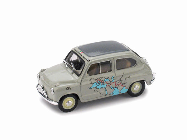 FIAT 600 RAID CALCUTTA-ROMA 1955 Km 13260 MARTIGNONI-RABEZZANA 1:43