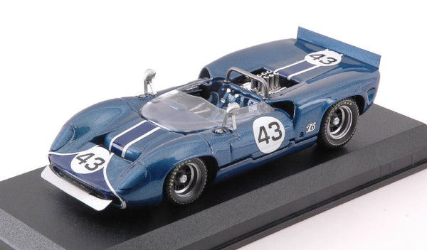 LOLA T70 SPIDER N.43 RETIRED RIVERSIDE 1966 J.STEWART 1:43