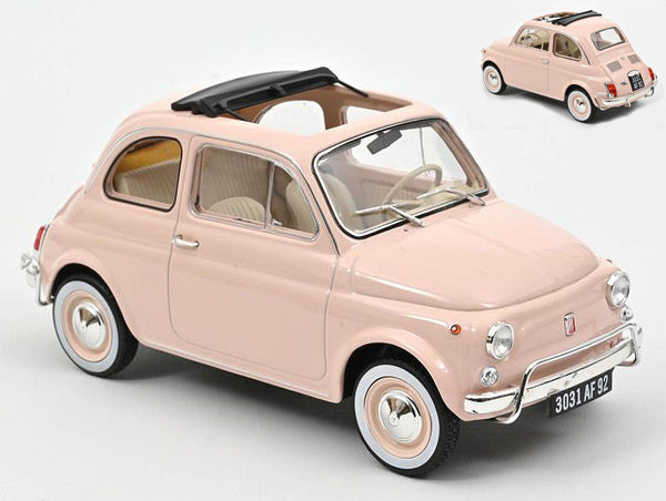 FIAT 500 L 1968 PINK WITH SPECIAL BIRTH PACK 1:18