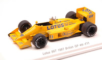 LOTUS 99T S.NAKAJIMA 1987 N.11 4th GR.BRITAIN GP W/DECALS 1:43