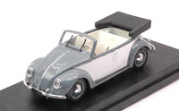 VW CABRIO KARMANN 1949 GREY/WHITE 1:43