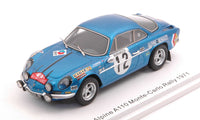 ALPINE A110 N.12 8th MONTE CARLO 1971 B.DARNICHE-C.ROBERTET 1:43