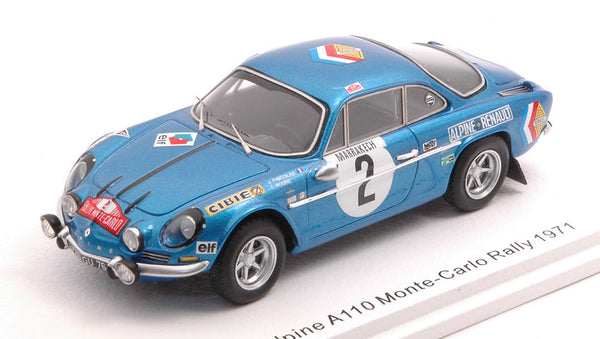 ALPINE A110 N.2 MONTE CARLO 1971 J.P.NICOLAS-C.ROURE 1:43