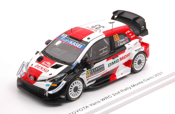 TOYOTA YARIS WRC N.33 2nd MONTE CARLO 2021 E.EVANS-S.MARTIN 1:43