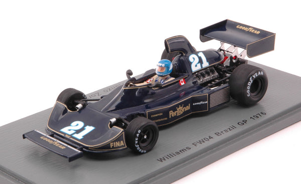 WILLIAMS FW04 RENZO ZORZI 1976 N.21 9th BRAZILIAN GP 1:43